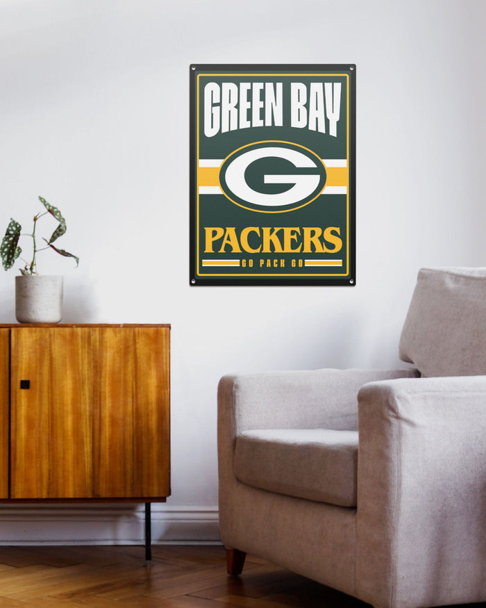 Green Bay Packers Metal Tacker Wall Sign FOCO - FOCO.com