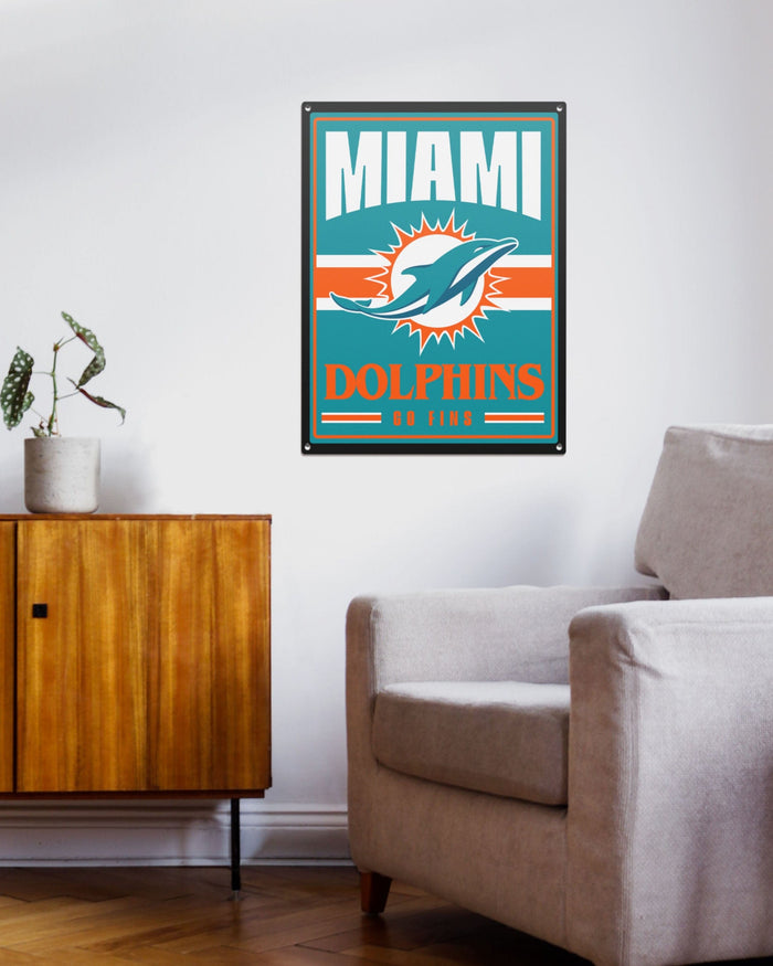 Miami Dolphins Metal Tacker Wall Sign FOCO - FOCO.com