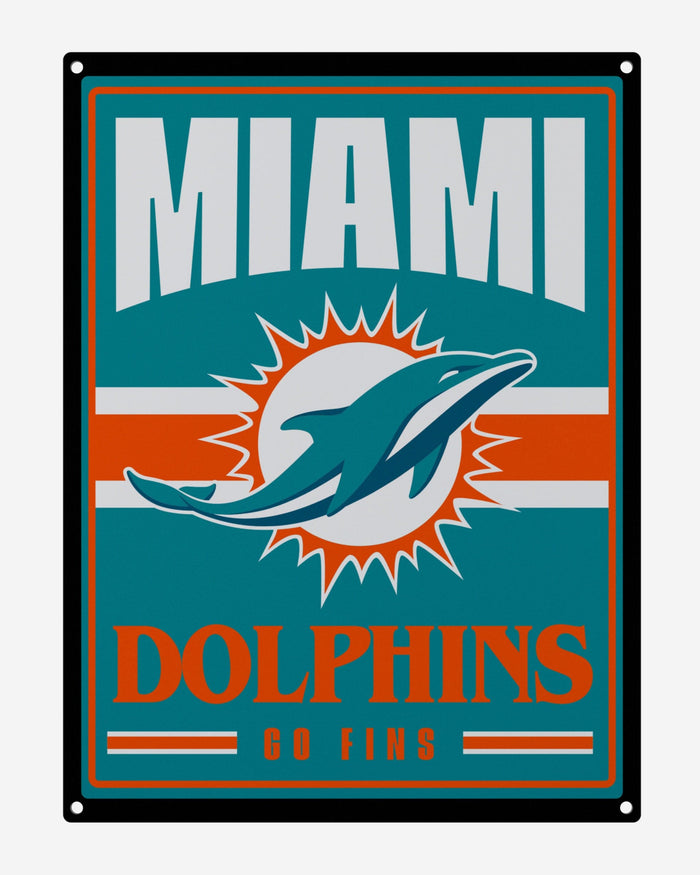 Miami Dolphins Metal Tacker Wall Sign FOCO - FOCO.com