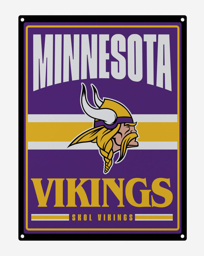 Minnesota Vikings Metal Tacker Wall Sign FOCO - FOCO.com