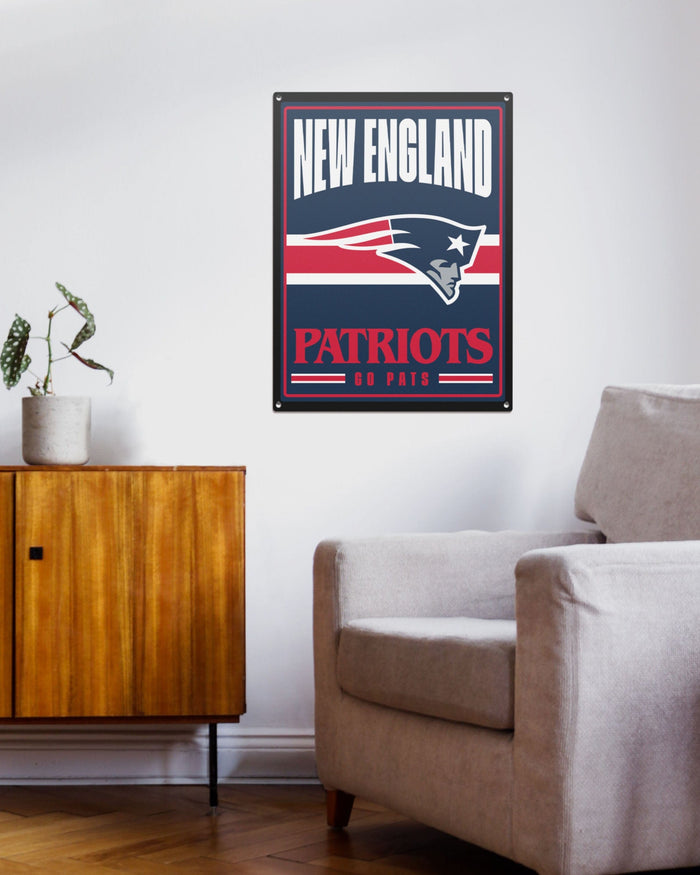 New England Patriots Metal Tacker Wall Sign FOCO - FOCO.com