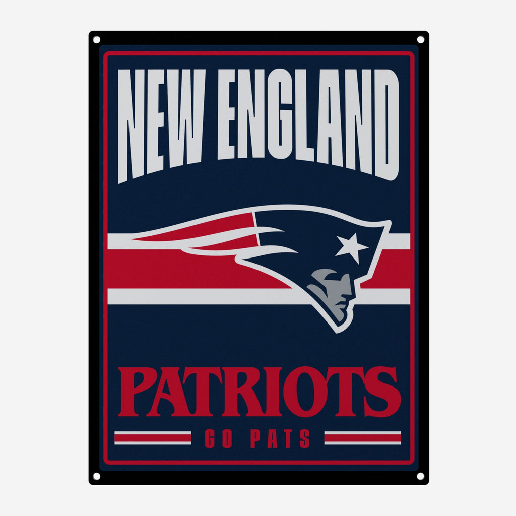 New England Patriots Metal Tacker Wall Sign FOCO - FOCO.com