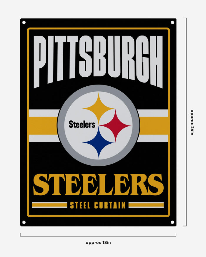 Pittsburgh Steelers Metal Tacker Wall Sign FOCO - FOCO.com