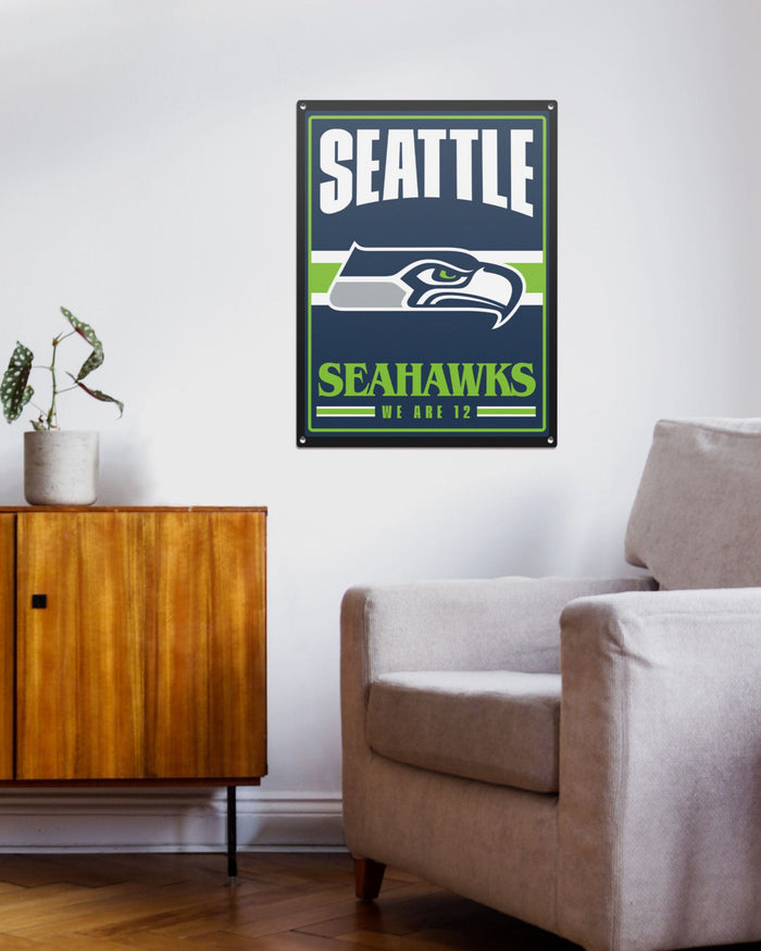 Seattle Seahawks Metal Tacker Wall Sign FOCO - FOCO.com