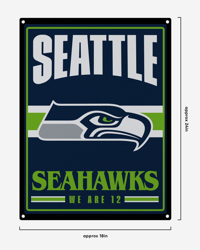 Seattle Seahawks Metal Tacker Wall Sign FOCO - FOCO.com