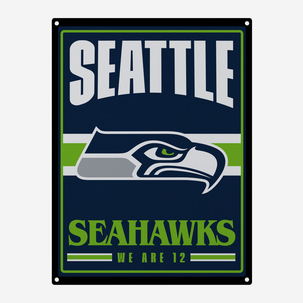 Seattle Seahawks Metal Tacker Wall Sign FOCO - FOCO.com