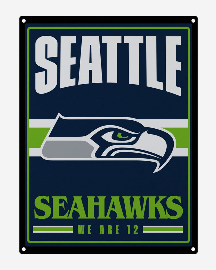 Seattle Seahawks Metal Tacker Wall Sign FOCO - FOCO.com