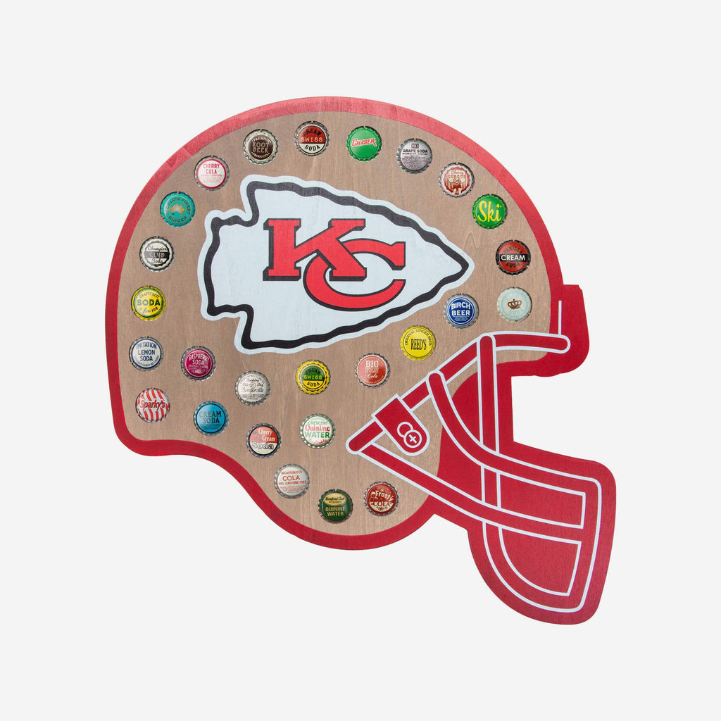 Kansas City Chiefs Push Bottle Cap Wall Sign FOCO - FOCO.com