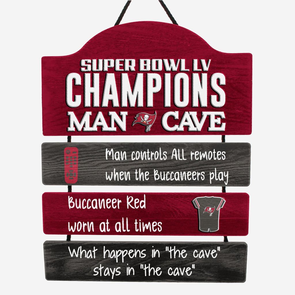 Tampa Bay Buccaneers Super Bowl LV Champions Mancave Sign FOCO - FOCO.com