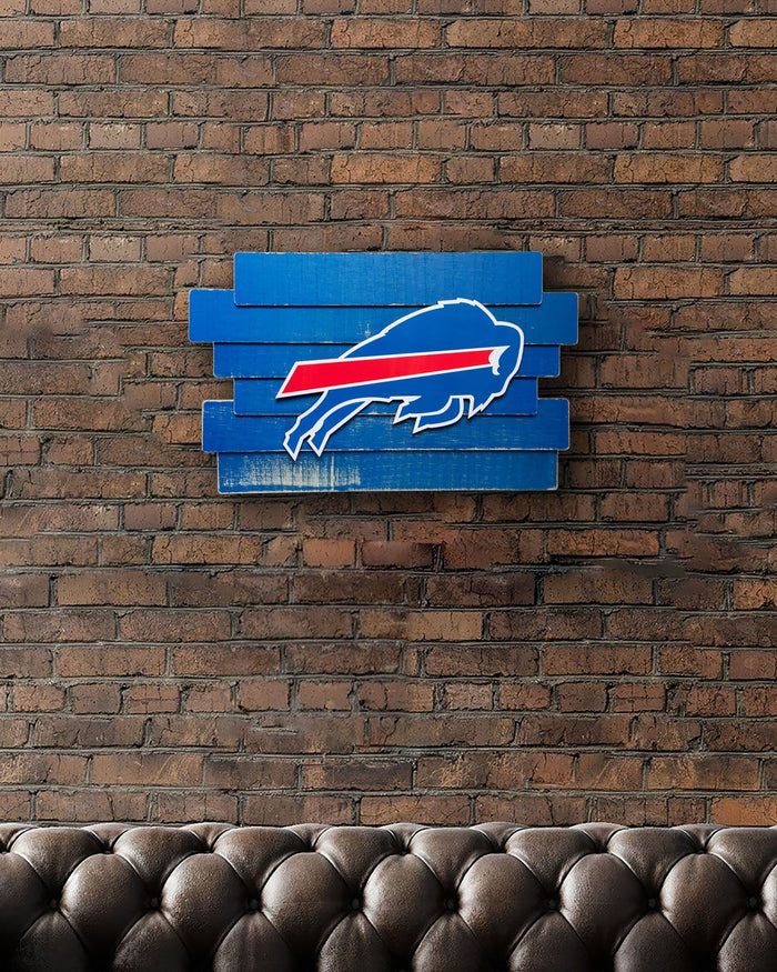 Buffalo Bills Staggered Wood Logo Sign FOCO - FOCO.com