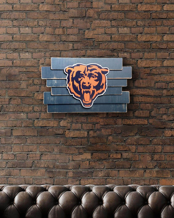 Chicago Bears Staggered Wood Logo Sign FOCO - FOCO.com