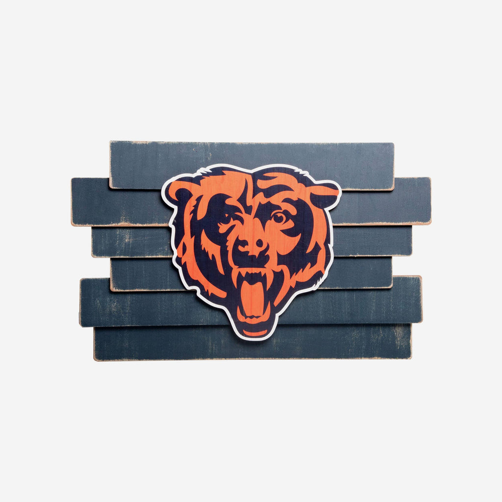 Chicago Bears Staggered Wood Logo Sign FOCO - FOCO.com