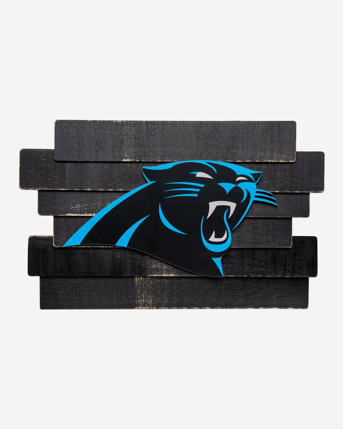 Carolina Panthers Staggered Wood Logo Sign FOCO - FOCO.com