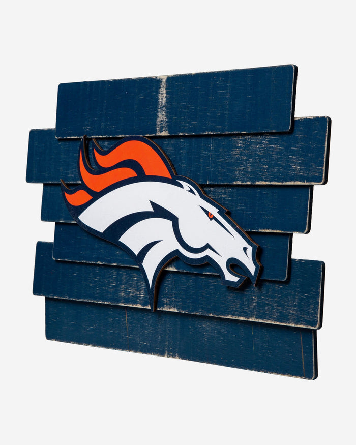 Denver Broncos Staggered Wood Logo Sign FOCO - FOCO.com