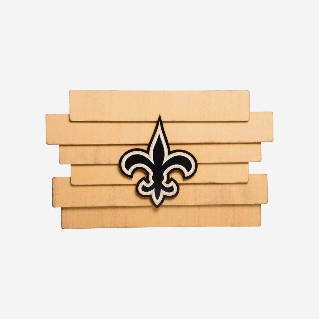 New Orleans Saints Staggered Wood Logo Sign FOCO - FOCO.com