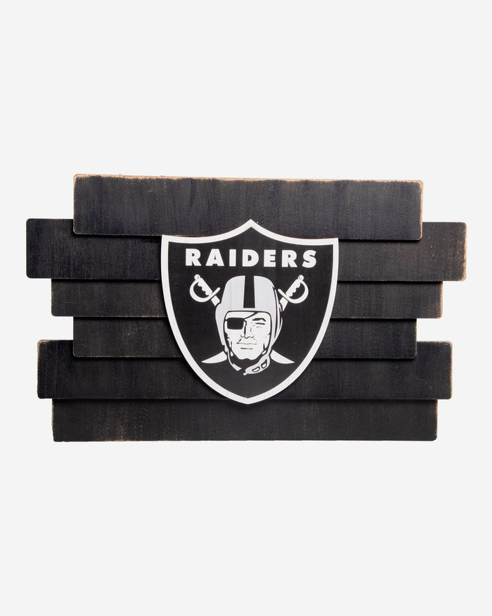 Las Vegas Raiders Staggered Wood Logo Sign FOCO - FOCO.com