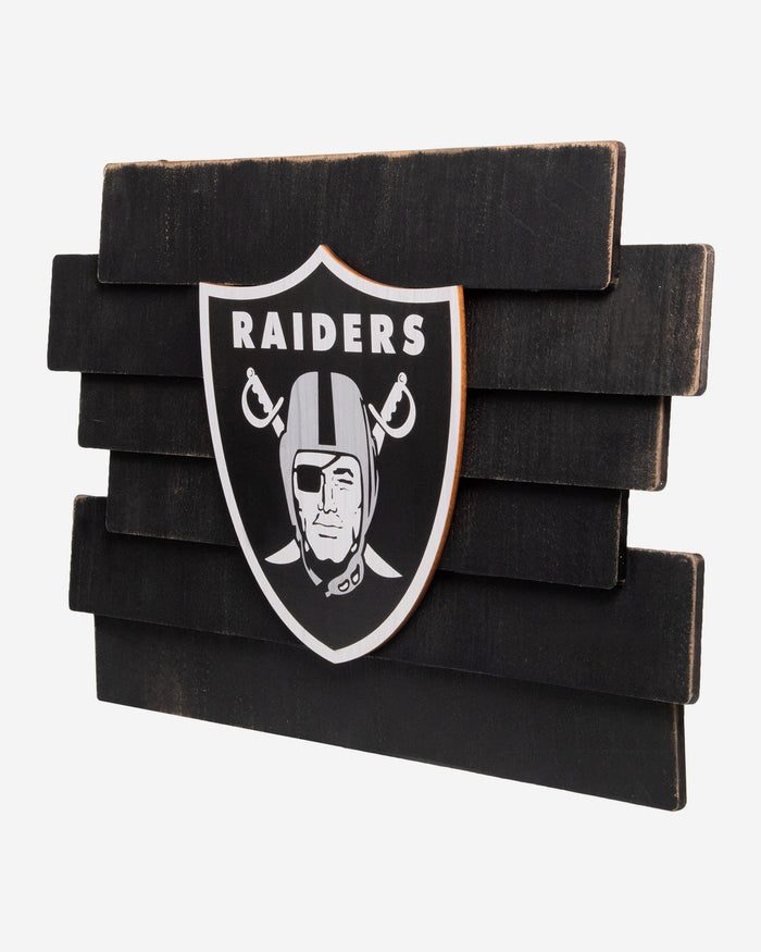 Las Vegas Raiders Staggered Wood Logo Sign FOCO - FOCO.com