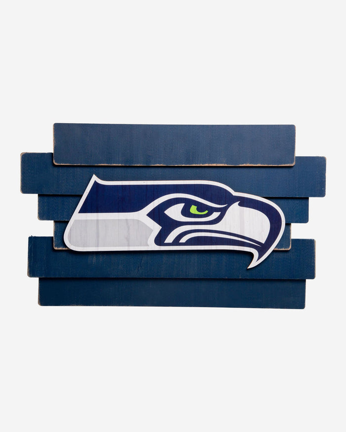 Seattle Seahawks Staggered Wood Logo Sign FOCO - FOCO.com