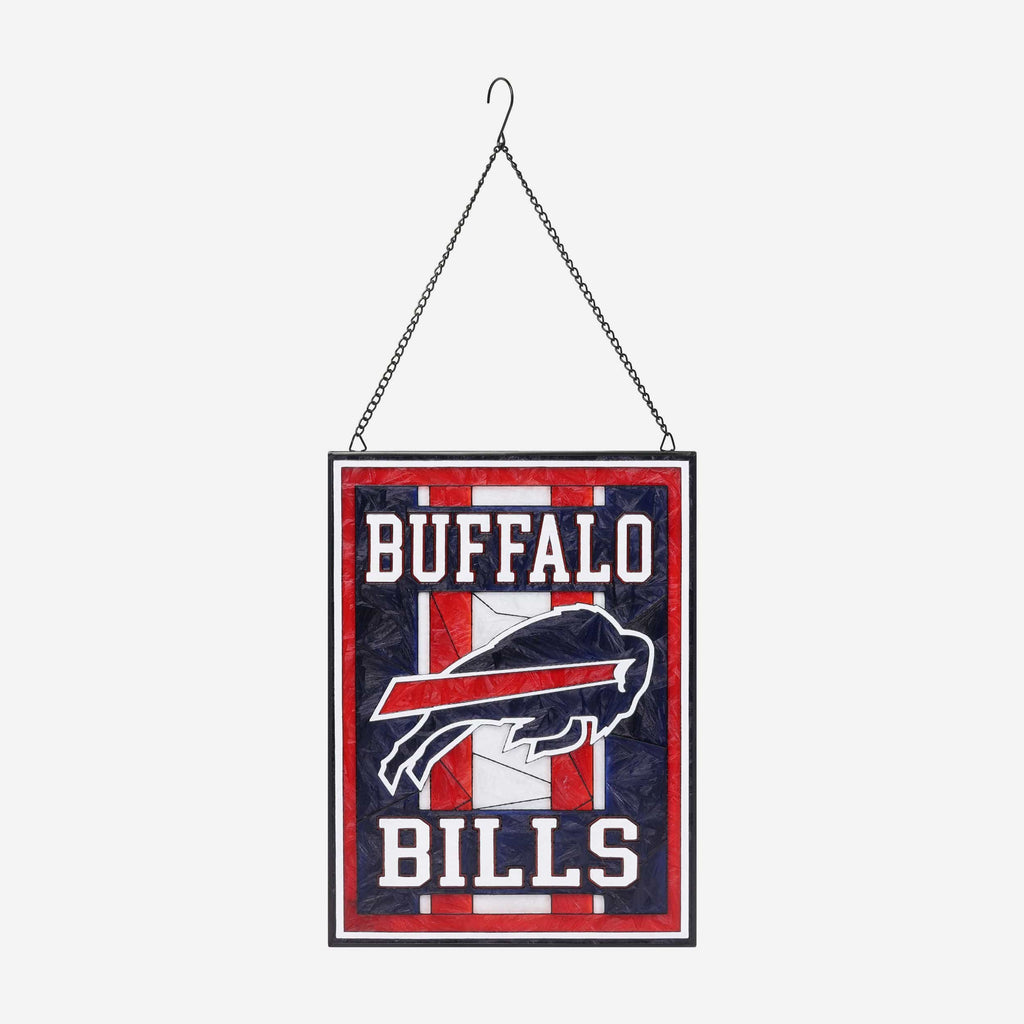 Buffalo Bills Team Stripe Stain Glass Sign FOCO - FOCO.com