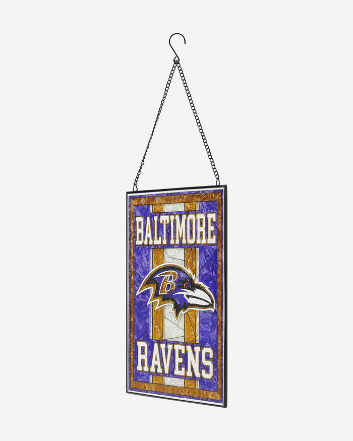 Baltimore Ravens Team Stripe Stain Glass Sign FOCO - FOCO.com