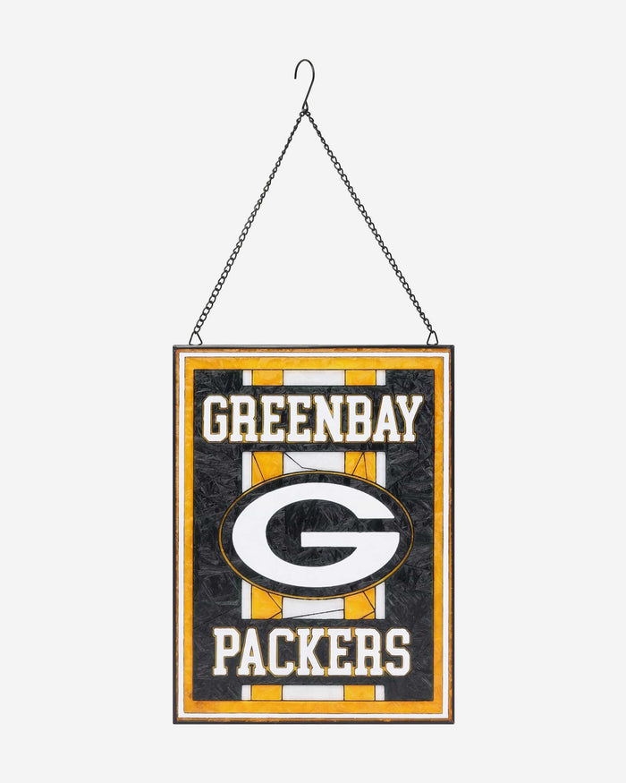 Green Bay Packers Team Stripe Stain Glass Sign FOCO - FOCO.com