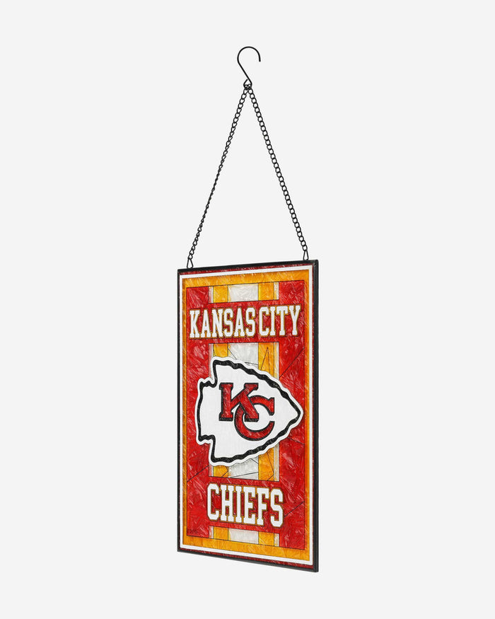 Kansas City Chiefs Team Stripe Stain Glass Sign FOCO - FOCO.com