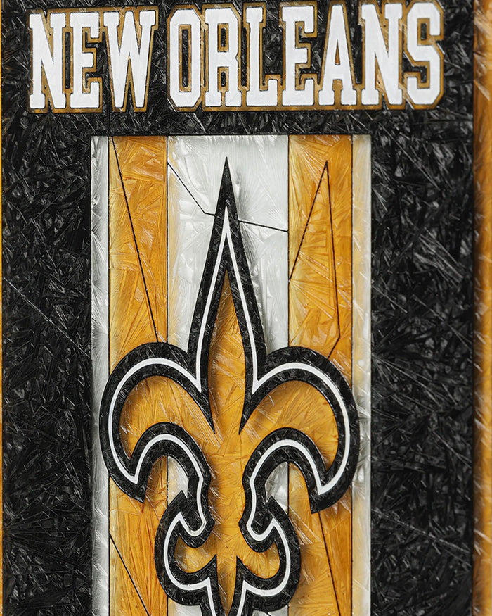 New Orleans Saints Team Stripe Stain Glass Sign FOCO - FOCO.com