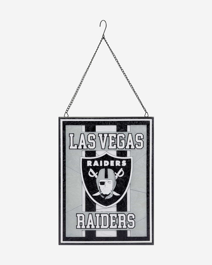 Las Vegas Raiders Team Stripe Stain Glass Sign FOCO - FOCO.com