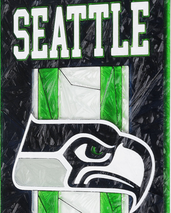 Seattle Seahawks Team Stripe Stain Glass Sign FOCO - FOCO.com