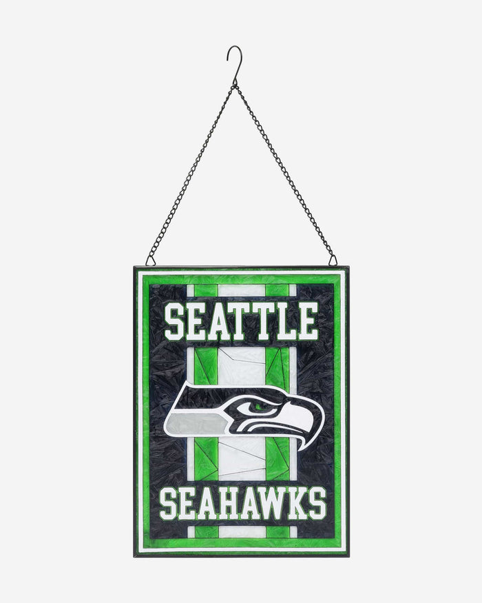 Seattle Seahawks Team Stripe Stain Glass Sign FOCO - FOCO.com