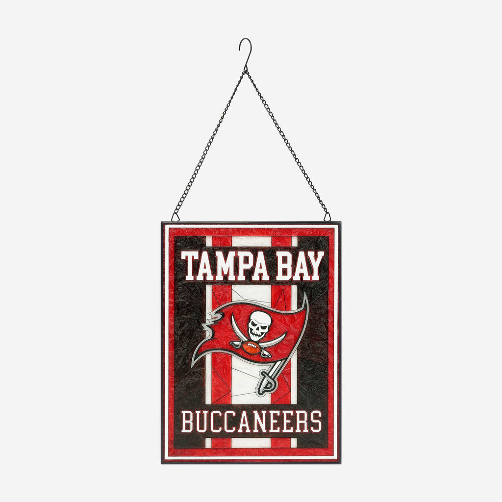 Tampa Bay Buccaneers Team Stripe Stain Glass Sign FOCO - FOCO.com