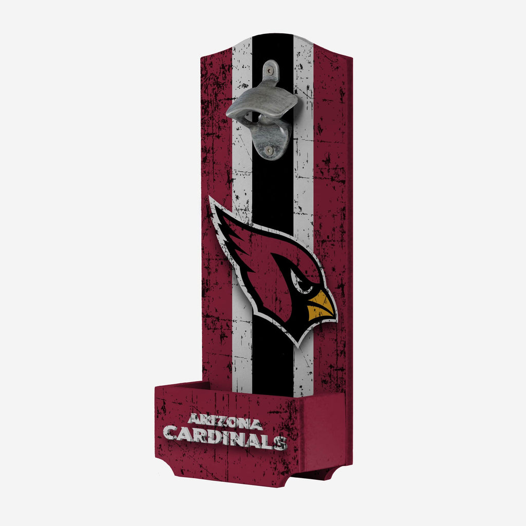 Arizona Cardinals Wooden Bottle Cap Opener Sign FOCO - FOCO.com