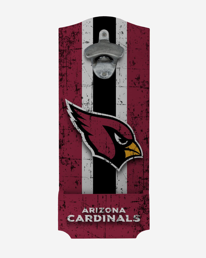 Arizona Cardinals Wooden Bottle Cap Opener Sign FOCO - FOCO.com