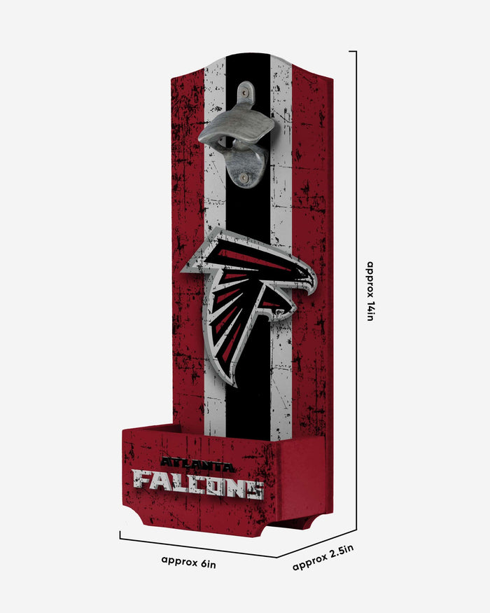 Atlanta Falcons Wooden Bottle Cap Opener Sign FOCO - FOCO.com