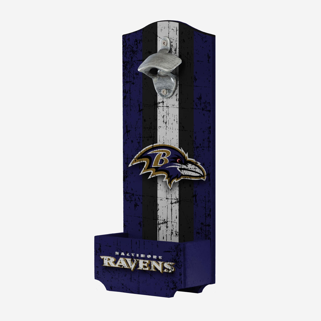 Baltimore Ravens Wooden Bottle Cap Opener Sign FOCO - FOCO.com