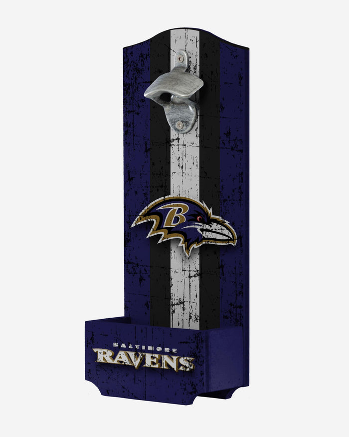 Baltimore Ravens Wooden Bottle Cap Opener Sign FOCO - FOCO.com