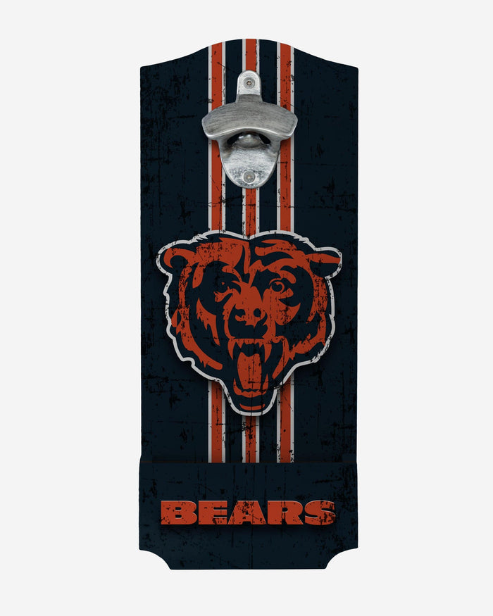 Chicago Bears Wooden Bottle Cap Opener Sign FOCO - FOCO.com