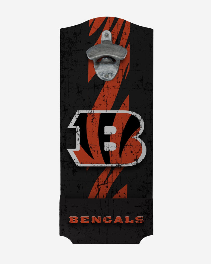 Cincinnati Bengals Wooden Bottle Cap Opener Sign FOCO - FOCO.com