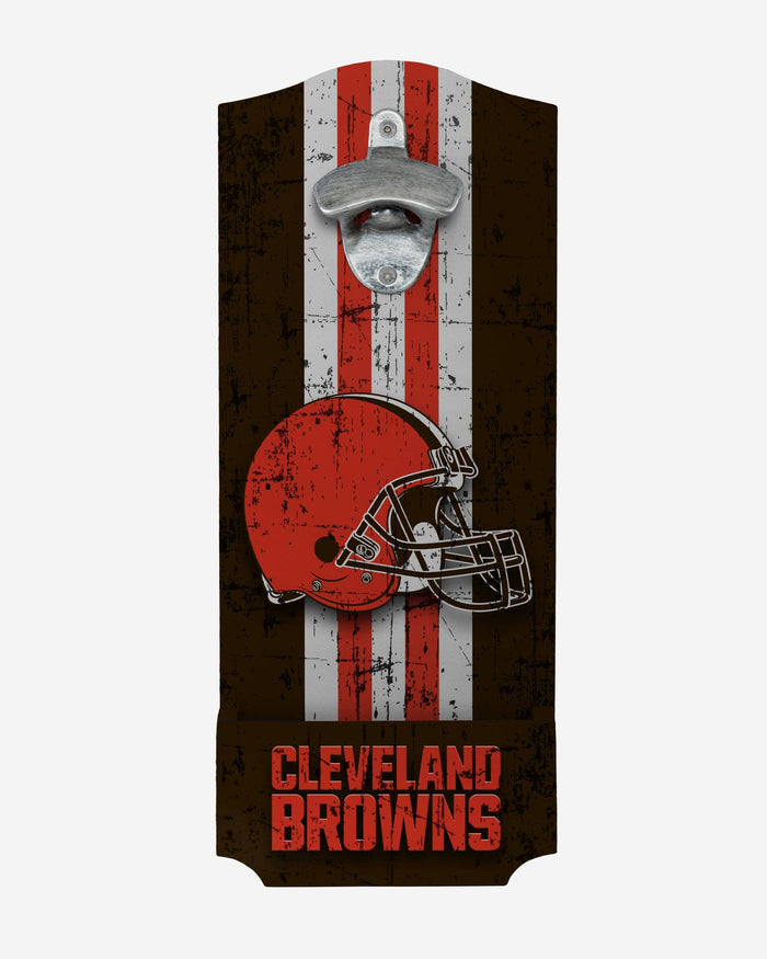 Cleveland Browns Wooden Bottle Cap Opener Sign FOCO - FOCO.com