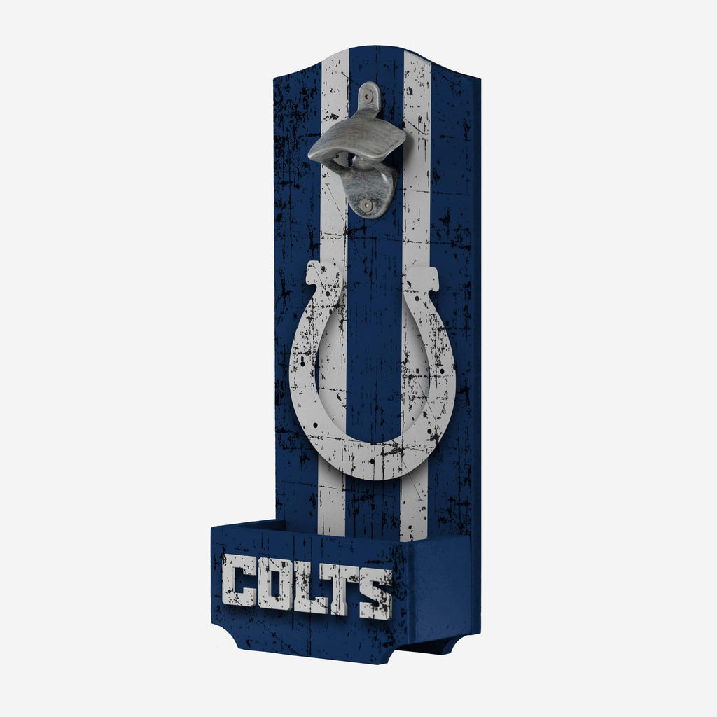 Indianapolis Colts Wooden Bottle Cap Opener Sign FOCO - FOCO.com