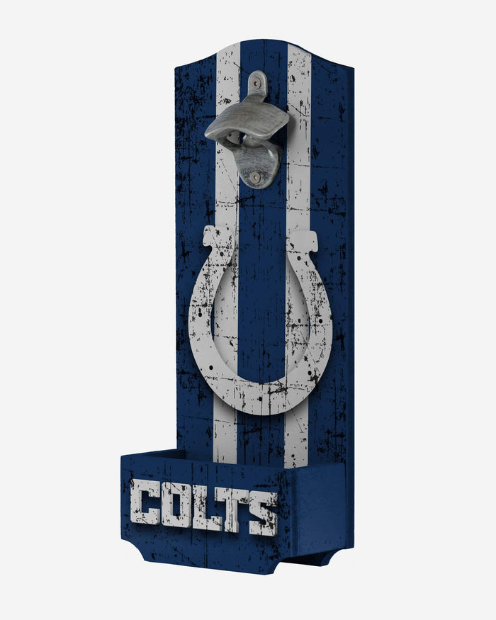 Indianapolis Colts Wooden Bottle Cap Opener Sign FOCO - FOCO.com