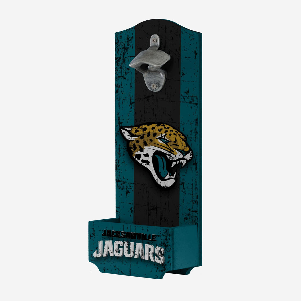 Jacksonville Jaguars Wooden Bottle Cap Opener Sign FOCO - FOCO.com