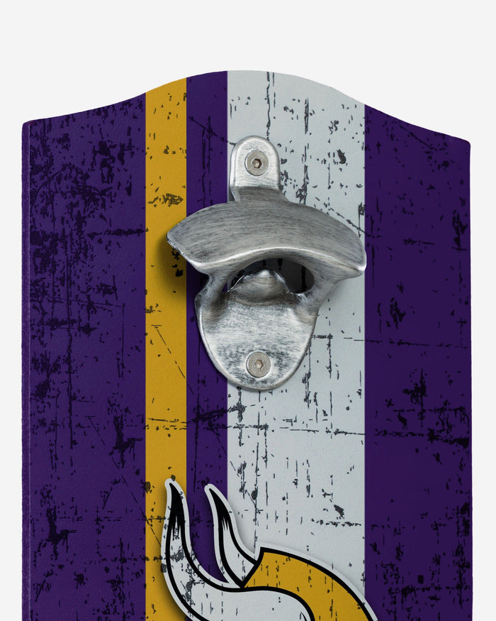 Minnesota Vikings Wooden Bottle Cap Opener Sign FOCO - FOCO.com