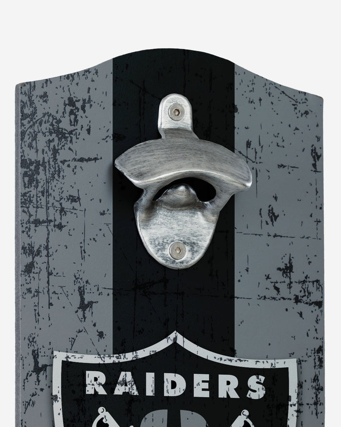 Las Vegas Raiders Wooden Bottle Cap Opener Sign FOCO - FOCO.com