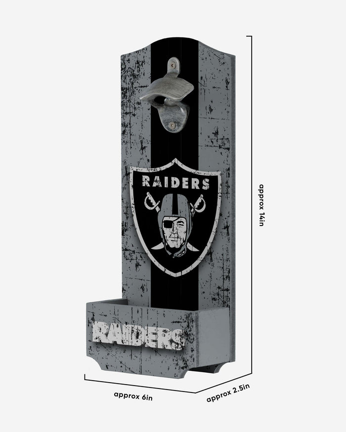 Las Vegas Raiders Wooden Bottle Cap Opener Sign FOCO - FOCO.com