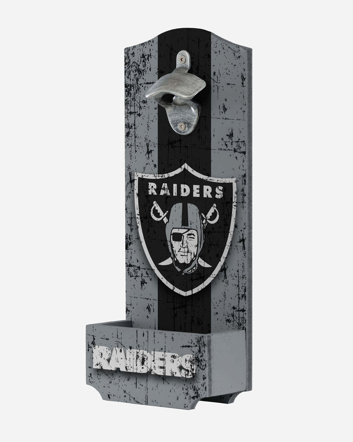 Las Vegas Raiders Wooden Bottle Cap Opener Sign FOCO - FOCO.com