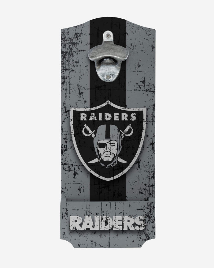 Las Vegas Raiders Wooden Bottle Cap Opener Sign FOCO - FOCO.com