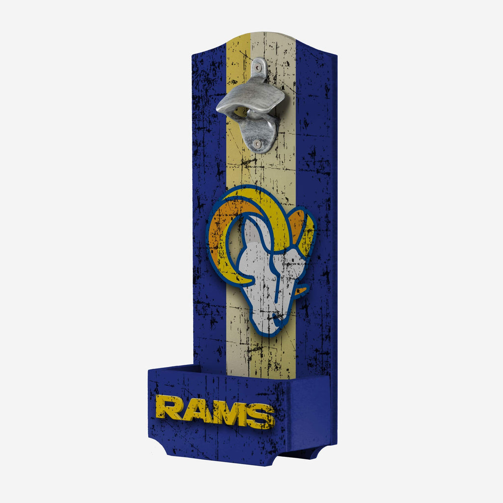 Los Angeles Rams Wooden Bottle Cap Opener Sign FOCO - FOCO.com