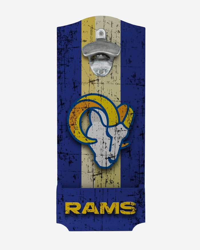 Los Angeles Rams Wooden Bottle Cap Opener Sign FOCO - FOCO.com