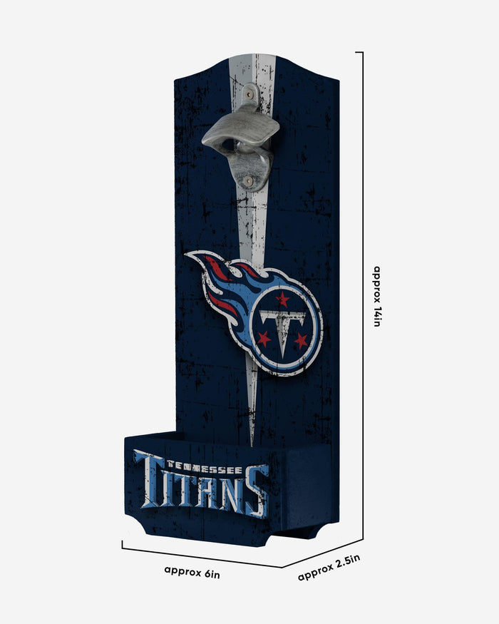 Tennessee Titans Wooden Bottle Cap Opener Sign FOCO - FOCO.com